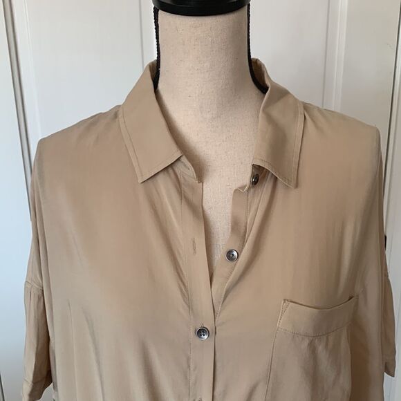 SPLENDID WOMENS TIE-FRONT BUTTON-DOWN SHIRT - Picture 5 of 12